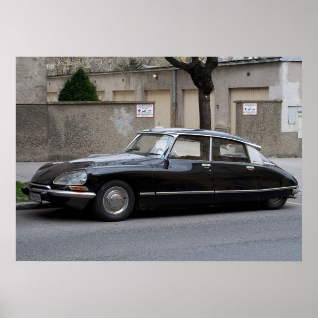 Pôster Citroën DS preto (Frente)