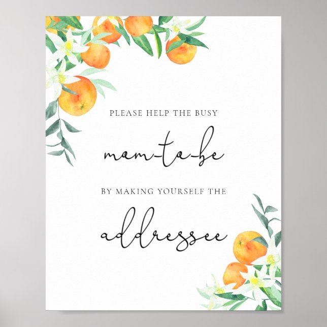 Poster Citrus Ajuda a Mãe Atarefada a Colocar o Endereço  (Frente)