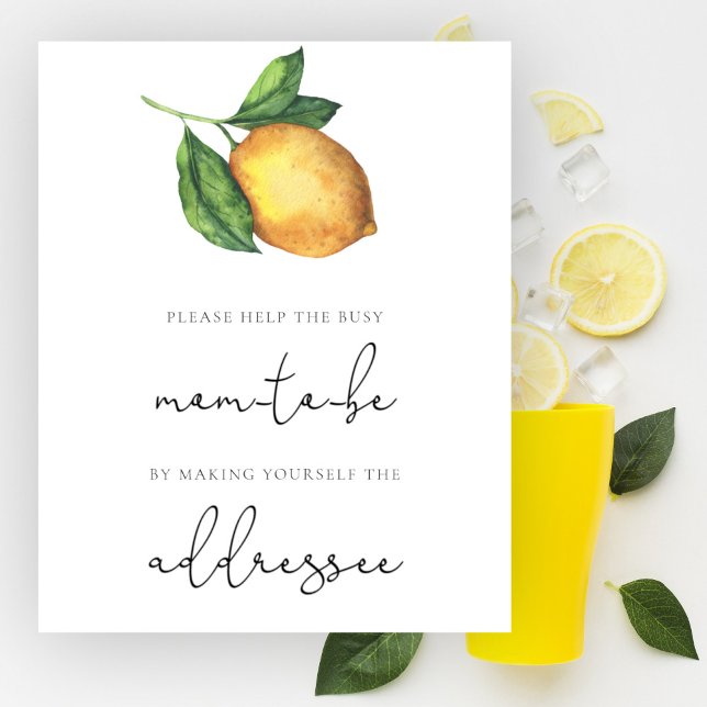 Poster Citrus Ajuda a Mãe Atarefada a Preencher um Envelo (Criador carregado)