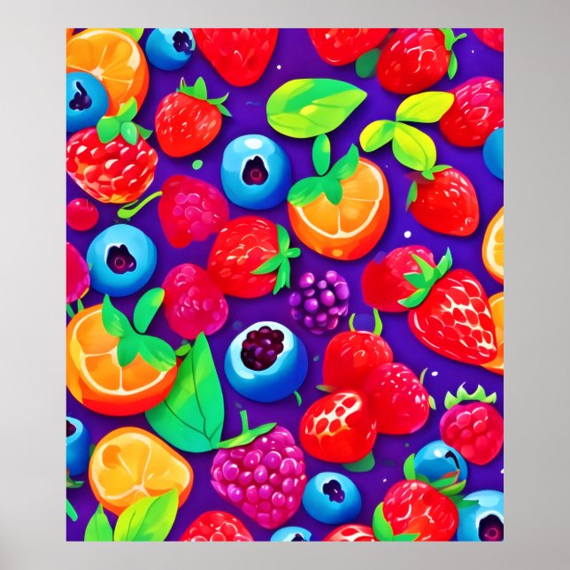 Poster Citrus & Berries Burst (Frente)
