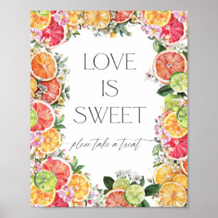 Poster Citrus Chá de panela Love Is Sweet