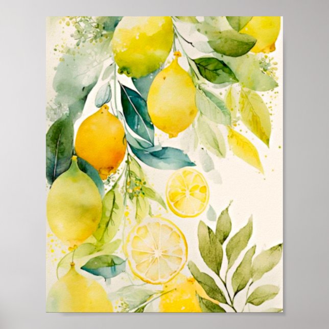 Poster Citrus greenery (Frente)
