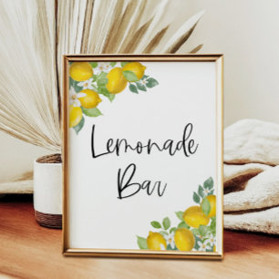 Poster Citrus Lemon Party Lemonade Bar
