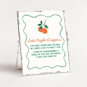 Poster Citrus Little Cutie Chá de fraldas Tarde Fraldas N