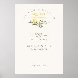 Poster Citrus Mama's Squeeze Bow Welcome Baby Shower 
