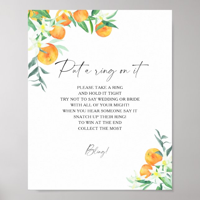 Poster Citrus - na primavera coloque um anel no jogo (Frente)