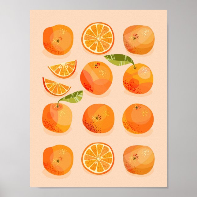Poster Citrus Orange Art (Frente)