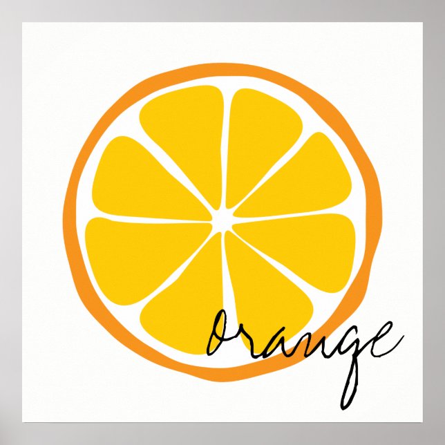 Poster Citrus Orange Wall Art (Frente)