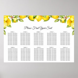 Poster Citrus Orchard Seating Chart