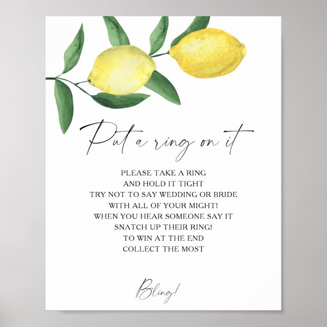 Poster Citrus - primavera colocou um anel no jogo (Frente)