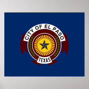 Poster City Flag de El Paso (Texas)