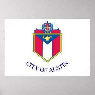 Poster City Flag of Austin (Texas)