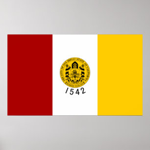Poster City Flag of San Diego (Califórnia)