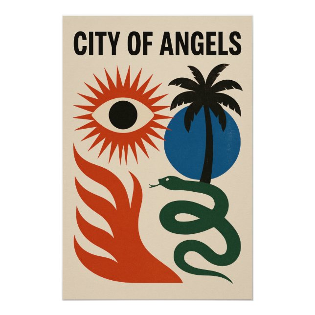 Pôster City of Angels – Surréalisme Pop  (Frente)