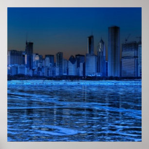 Pôster City of broad shoulders and lake Michigan