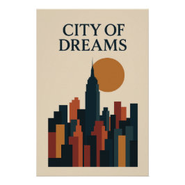 Pôster City of Dreams – New York Stylisée