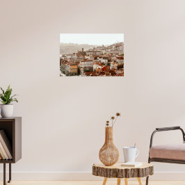 Poster City of Porto during sunset
