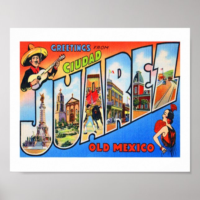 Poster Ciudad Juarez Velho México (Frente)
