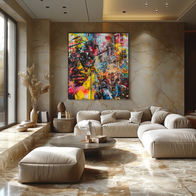 Pôster Ciudad vibrante: Arte urbano colorido (Criador carregado)