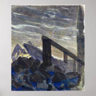 Poster Ciurlionis - Sun Está Passando No Cancer 1906