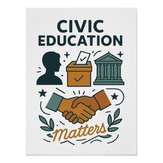 Pôster Civic Education Matters  (Frente)