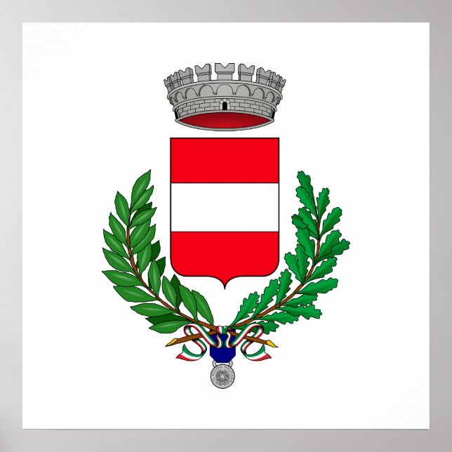 Poster Cividale del Friuli Stemma, Itália (Frente)