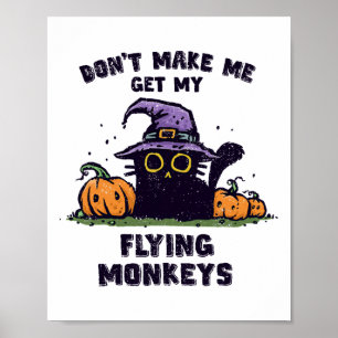 Poster Ck Cat Halloween - Não me faça pegar meu filho voa