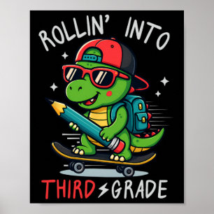 Poster Ck De Volta à Escola Entrando na 3ª Série T-rex Sk