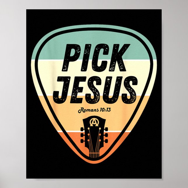 Poster Ck Jesus Shirt Funny Christian Music Guitar Ck Men (Frente)