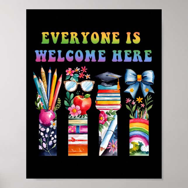 Poster Ck Para A Escola Todo Mundo É Bem-Vindo Aqui Para  (Frente)