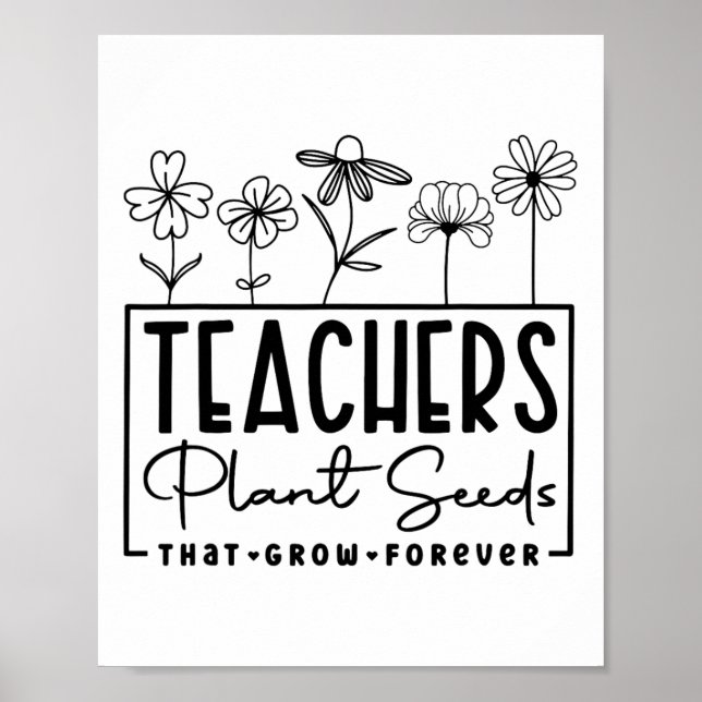 Poster Ck Para Escola Professores Plantam Sementes Que Cr (Frente)
