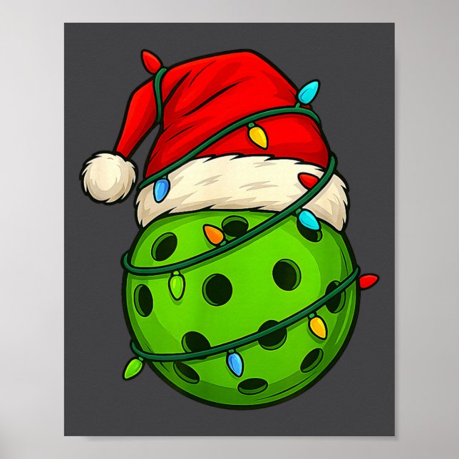 Poster Ckleball Com Chapéu De Papai Noel Presente De Nata (Frente)
