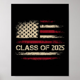 Poster Cl De 2025 American Flag Usa Graduation Boys Girls