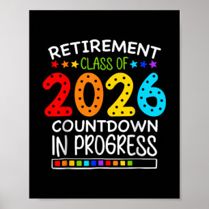 Poster Cl De Aposentadoria Funny De 2026 Contagem Em Curs