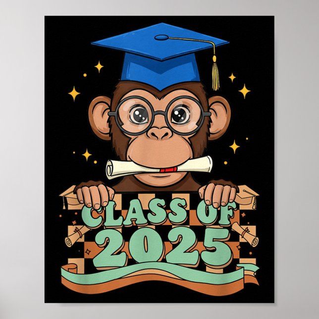 Poster Cl De Macaco formando De 2025 Crianças Mulheres Gr (Frente)