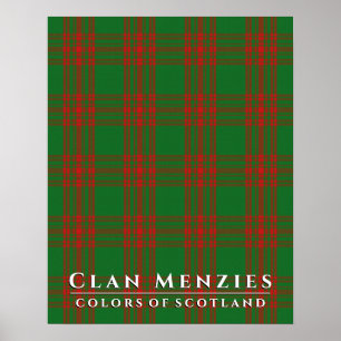 Poster Clã Menzies Colors of Scotland 2 Hunting Tartan