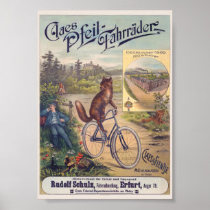 Poster Claes Pfeil-Fahrräder Cartaz Vintage 1905