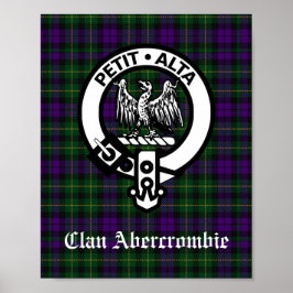 Poster Clan Abercrombie Crest Crachá e Tartan