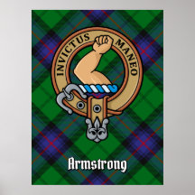 Clan Armstrong Crest sobre Tartan