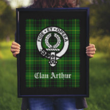 Clan Arthur Crest Crachá & Tartan