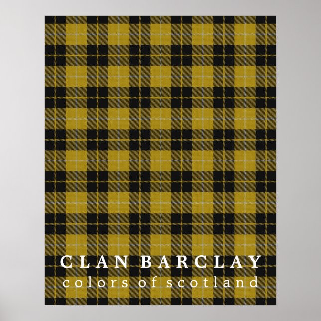 Pôster Clan Barclay Colors of Scotland Tartan (Frente)