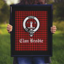 Clan Brodie Crest Crachá e Tartan
