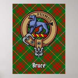 Poster Clan Bruce Crest sobre caçar Tartan