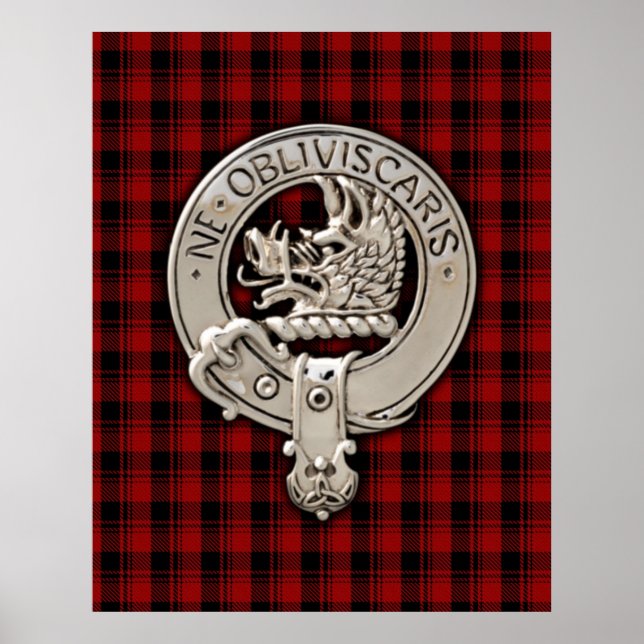 Poster Clan Campbell Crest & Armaddie Tartan (Frente)