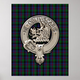 Poster Clan Campbell Crest & Cawdor Tartan