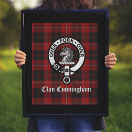 Poster Clan Cunningham Crachá & Tartan