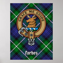 Clan Forbes Crest sobre Tartan