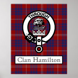 Poster Clan Hamilton Crest e Tartan II