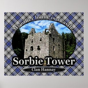 Pôster Clan Hannay Sorbie Tower Castle Escócia