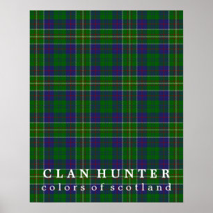 Poster Clan Hunter Colors da Scotland Tartan